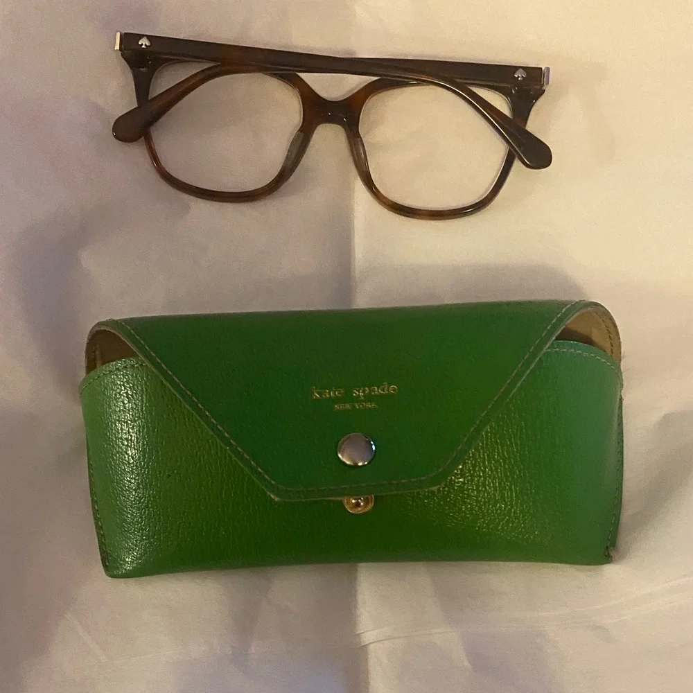 Kate Spade Brown Glasses with Green Case